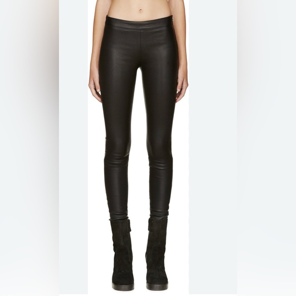 Mackage Stretch Leather Leggings Pants in Blk - Picture 7 of 11